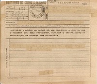 [Telegrama] 1945 nov. 29, Petrópolis, Brasil [a] Gabriela Mistral