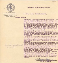 [Carta] 1945 nov. 22, São Paulo [a] [Gabriela Mistral]