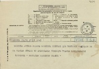 [Telegrama] 1945 nov. 29, Estocolmo [a] Gabriela Mistral