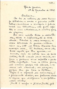 [Carta] 1945 nov. 18, Río de Janeiro [a] Gabriela Mistral