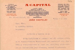 [Carta] 1946 mar. 9, Sao Paulo, Brasil [a] Gabriela Mistral, Petrópolis