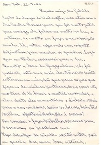 [Carta] 1946 jul. 22, New York [a] Gabriela [Mistral]