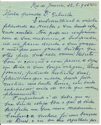 [Carta] 1946 jun. 12, Río de Janeiro [a] Gabriela Mistral