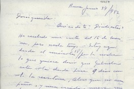 [Carta] 1952 jun. 24, Roma, [Italia] [a] Doris [Dana]