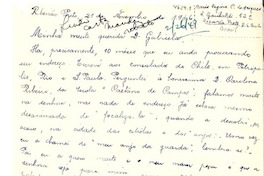 [Carta] 1946 nov. 21, Riberao Preto, [Brasil] [a] Gabriela Mistral