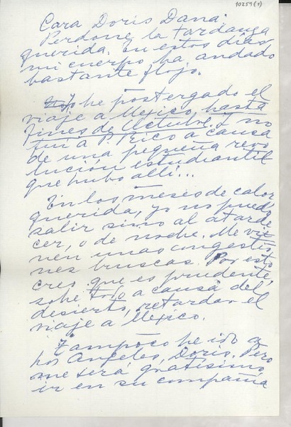 [Carta] 1948 ago. 12, Santa Bárbara, California [a] Doris Dana, New York