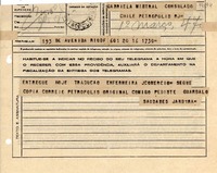 [Telegrama] 1947 mar 1, Río de Janeiro [a] Gabriela Mistral, Petrópolis