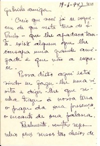 [Carta] 1947 jun. 18, [Sao Paulo] [a] Gabriela Mistral