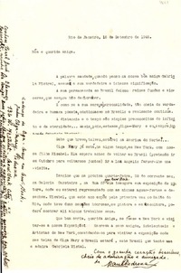 [Carta] 1948 sept. 18, Río de Janeiro [a] Gabriela Mistral