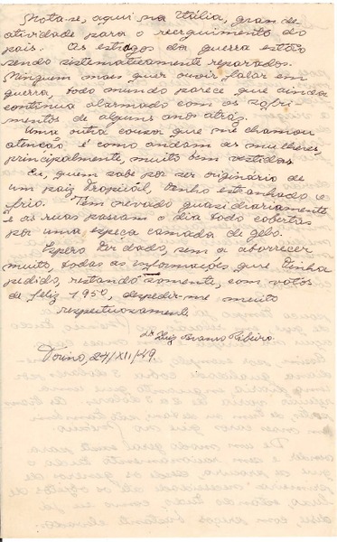 [Carta] 1949 dic. 24, Torino, [Italia] [a] Gabriela Mistral