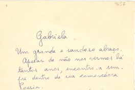 [Carta] [1950?] Rio de Janeiro, [Brasil] [a] Gabriela Mistral