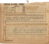[Telegrama] 1945 nov. 16, Havana, [Cuba] [a] Gabriela Mistral, Petrópolis, RJ, [Brasil]