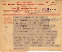 [Telegrama] 1945 nov. 21, Londres [a] Gabriela Mistral, Río de Janeiro