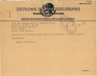 [Telegrama] 1950 feb. 9, México D.F. [a] Gabriela Mistral, Hotel México, Jalapa, Ver[acruz]