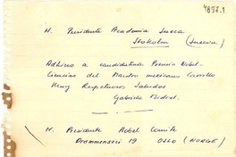 [Telegrama] 1951 ene. 29, [Rapallo, Italia?]