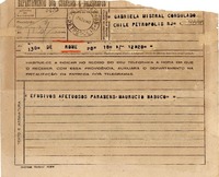 [Telegrama] 1945 nov. 17, Roma, [Italia] [a] Gabriela Mistral, Petrópolis, [Brasil]