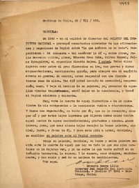 [Carta] 1956 jul. 28, Santiago, Chile [a] Gabriela Mistral