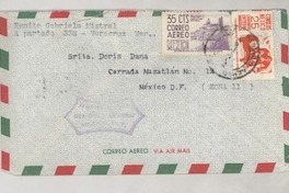[Sobre] 1950 nov. 10, México D. F. [a] Doris Dana, México D. F.