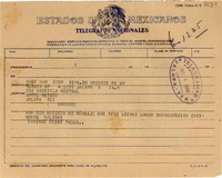 [Telegrama] 1949 sept. 4, México D.F [a] Gabriela Mistral, Jalapa, Veracruz