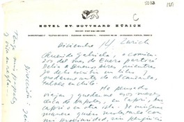[Carta] 1951 dic. 14, Zurich, [Suiza] [a] Gabriela Mistral