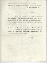 [Carta] 1952 jun. 24, Paris [a] Gabriela Mistral