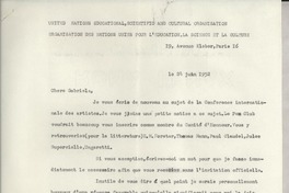 [Carta] 1952 jun. 24, Paris [a] Gabriela Mistral