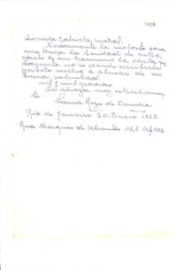 [Carta] 1952 ene. 20, Río de Janeiro [a] Gabriela Mistral