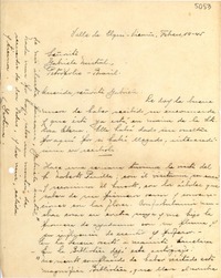 [Carta] 1945 feb. 19, Valle del Elqui, Vicuña, [Chile] [a] Gabriela Mistral, Petrópolis, Brasil