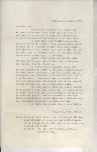[Carta] 1957 ene. 22, Santiago, Chile [a] Doris Dana, Nueva York, Estados Unidos
