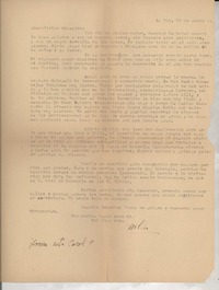 [Carta] 1957 ene. 29, La Paz, [Bolivia] [a] Doris Dana