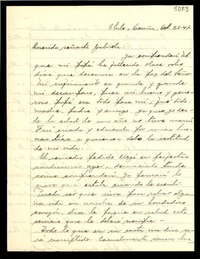 [Carta] 1947 oct. 22, Vicuña, Chile [a] Gabriela Mistral
