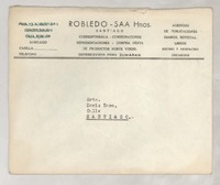 [Sobre] 1957, Santiago, Chile [a] Doris Dana, New York
