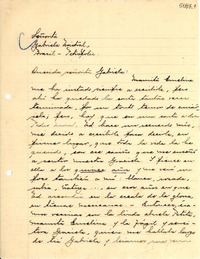 [Carta] 1944 nov. 27, Vicuña, [Chile] [a] Gabriela Mistral, Petrópolis, Brasil