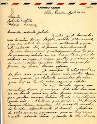[Carta] 1950 abr. 24, Vicuña, Chile [a] Gabriela Mistral, Veracruz, México