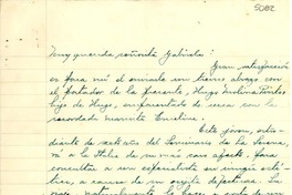 [Carta] 1952 ene. 9, Vicuña [a] Gabriela Mistral