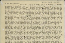 [Carta] 1943 feb. 20, México [a] Gabriela Mistral