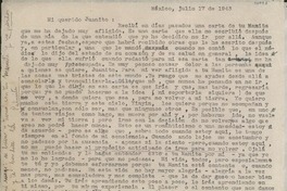 [Carta] 1943 jul. 17, México [a] Juan Miguel Godoy