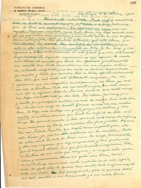 [Carta] 1955 oct. 16, Santiago [a] Gabriela Mistral