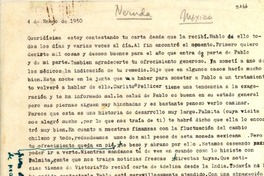 [Carta] 1950 ene. 4, [México] [a] [Gabriela Mistral]