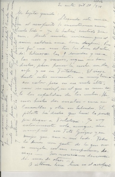 [Carta] 1945 oct. 29, en ruta [a] Gabriela Mistral