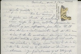 [Carta] 1945 nov. 3, Mérida, [México] [a] Gabriela Mistral