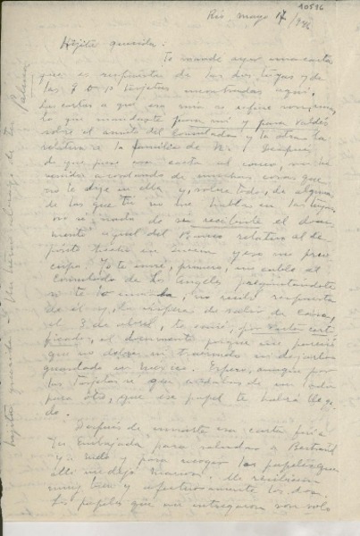 [Carta] 1946 mayo 17, Río de Janeiro [a] Gabriela Mistral