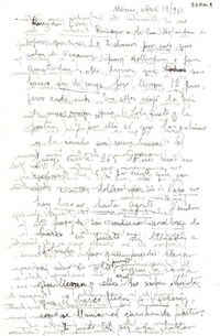 [Carta] 1950 abr. 13, México [a] Doris [Dana]