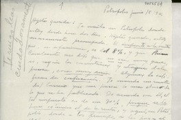 [Carta] 1946 jun. 15, Petrópolis, [Brasil] [a] Gabriela Mistral