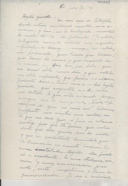 [Carta] 1946 jul. 17, Río de Janeiro [a] Gabriela Mistral