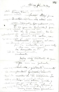 [Carta] 1949 feb. 20, México [a] Doris Dana