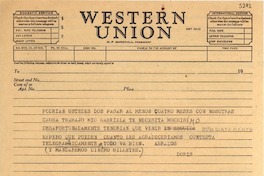 [Telegrama] [1952?], [EE.UU.?] [a] [Palma Guillén de Nicolau], [México]