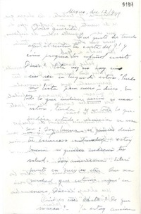 [Carta] 1949 dic. 12, México [a] Doris Dana