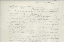 [Carta] 1946 ago. 22, México [a] Gabriela Mistral