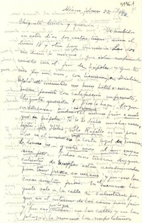 [Carta] 1952 feb. 22, México [a] Gabriela Mistral